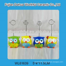 2016 lovely ceramic owl cards holder